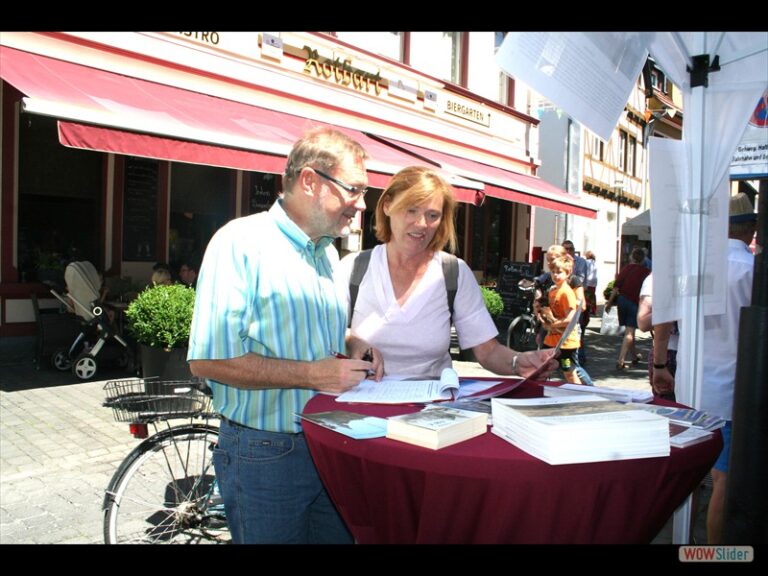 Der Sinziger Denkmalverein informierte beim großen Bürgerfest des 750-Jahr-Jubiläums über sich, seine Projekte und bemerkenswerte Sinziger